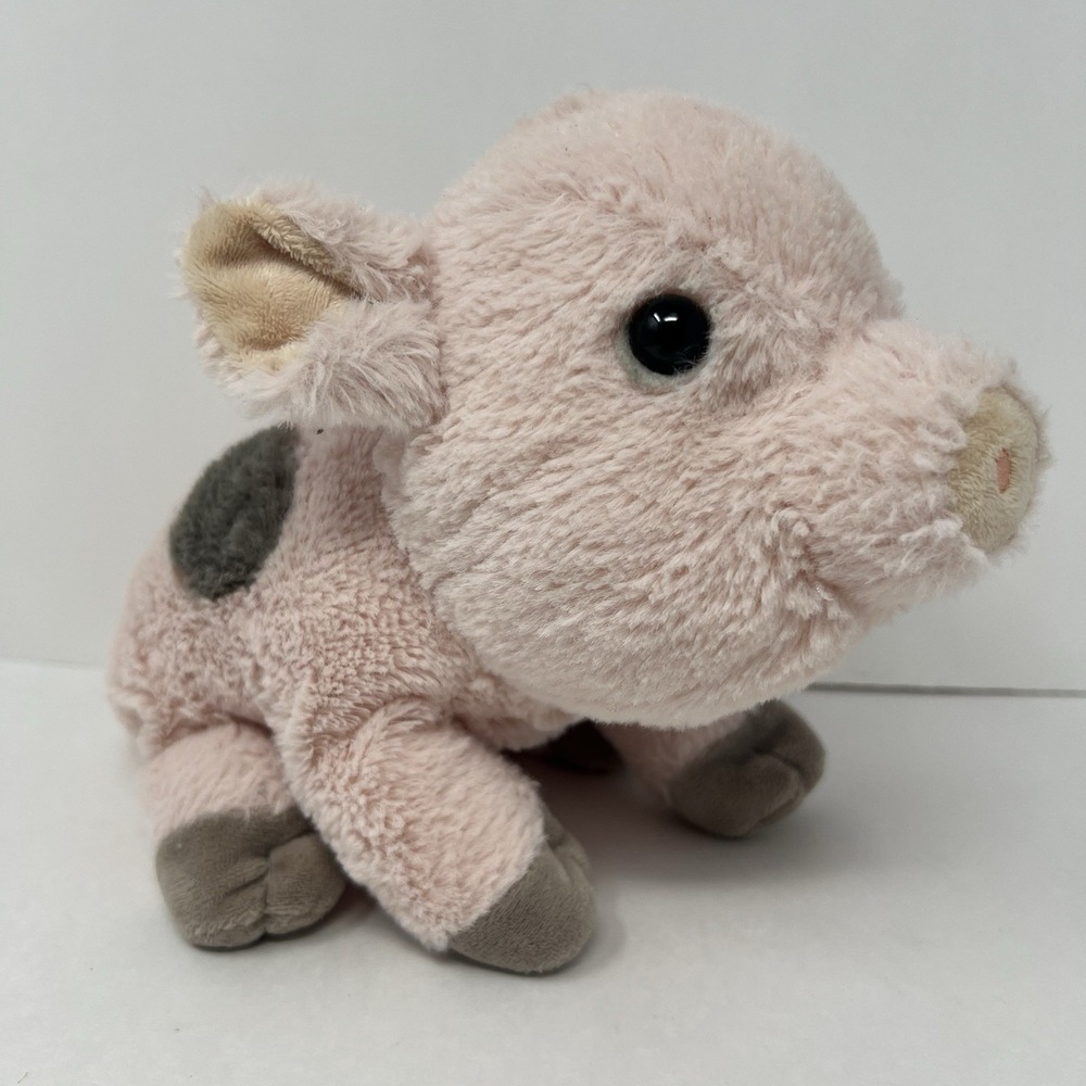 Hallmark Pink Gray Polka Dot Pig Plush 9 Inch Stuffed Animal Soft Toy Cute Gift